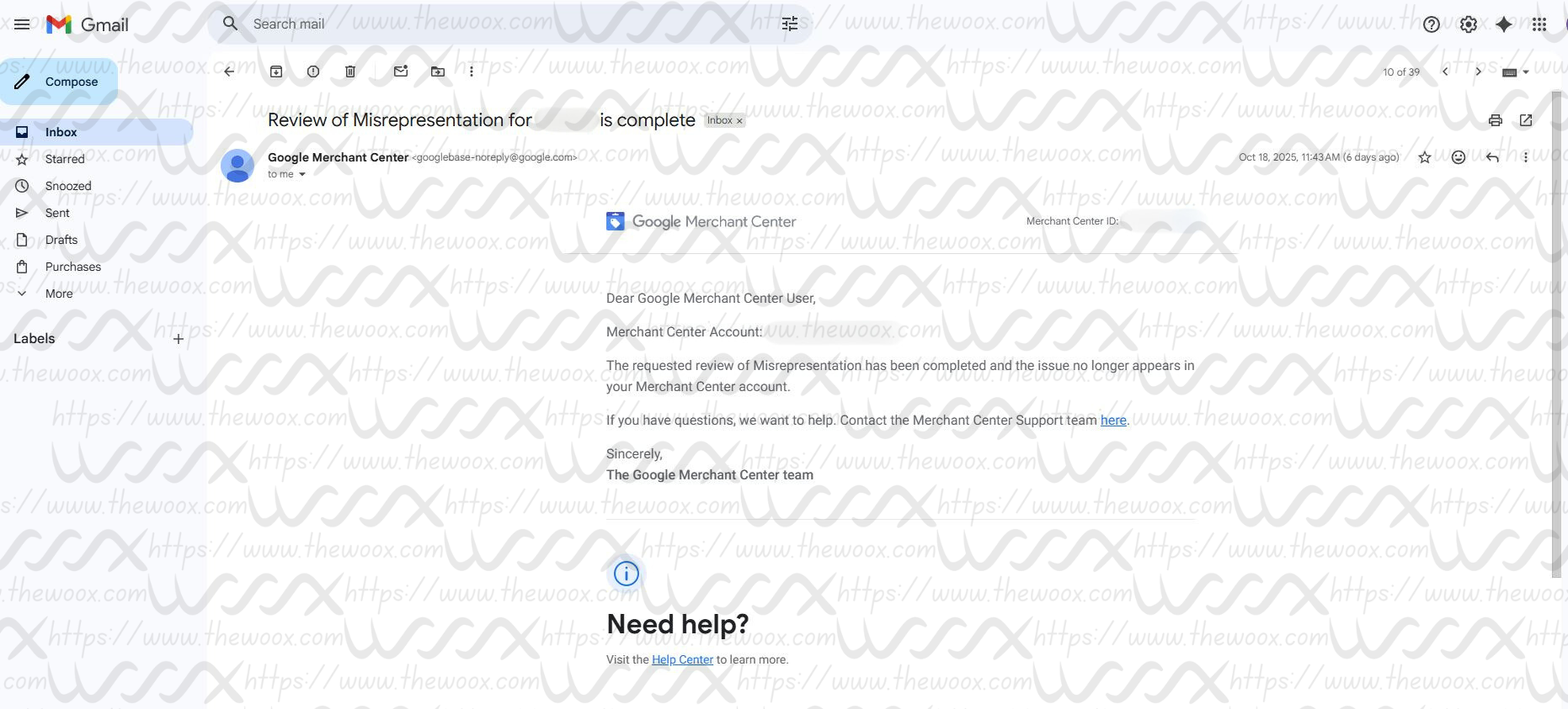 Google Merchant center Suspension Misrepresentation